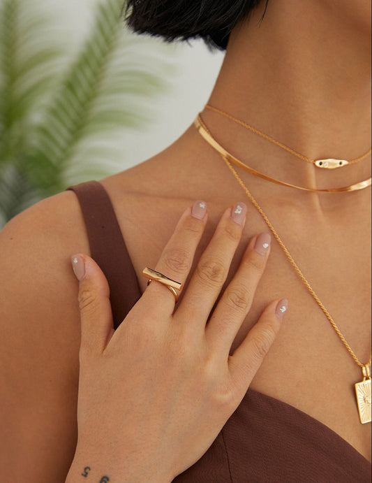 S925 Geometric Sculptural Modern Square Ring