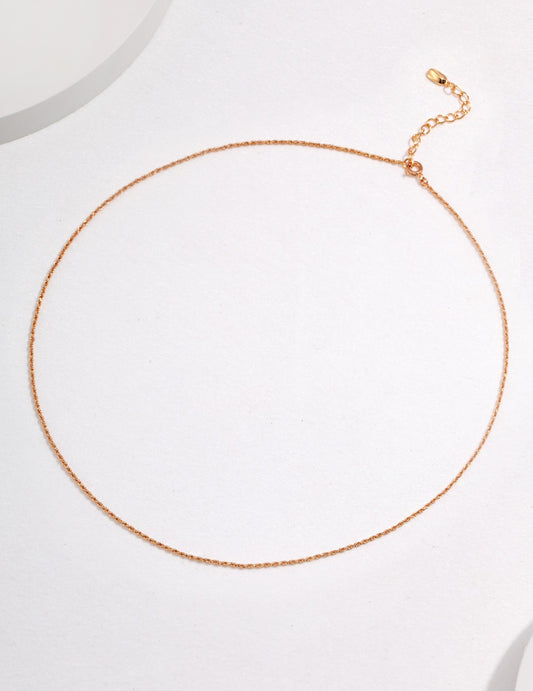 S925 Rope Chain Necklace French Minimalist