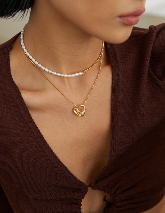 Silver 925 Heart Simple Design Necklace