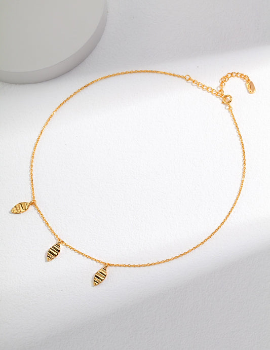 Silver 925 Simple Chain Necklace French Style