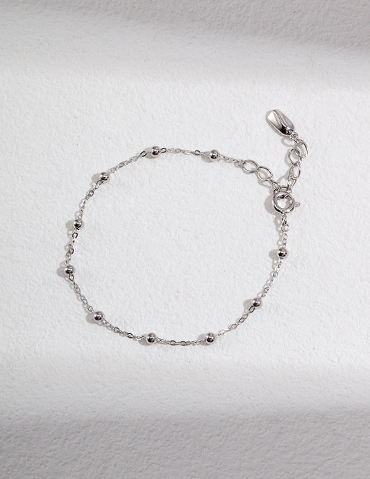 925 Silver Simple French Chain Bracelet