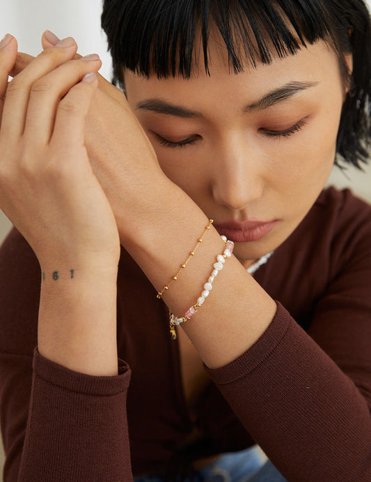 925 Silver Simple French Chain Bracelet