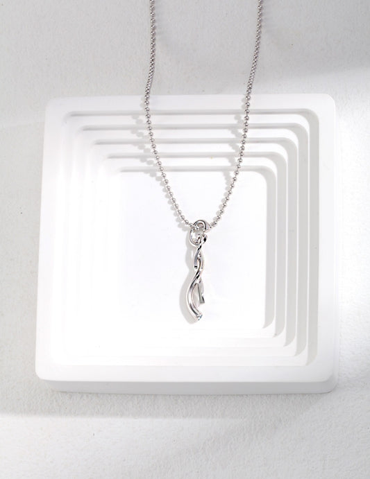 Sterling Silver 925 Blue Zirconia Star Design Delicate Necklace