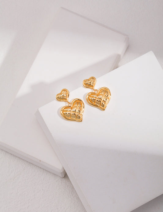 Silver 925 Heart Motif Earrings: Simple, Beautiful Curves