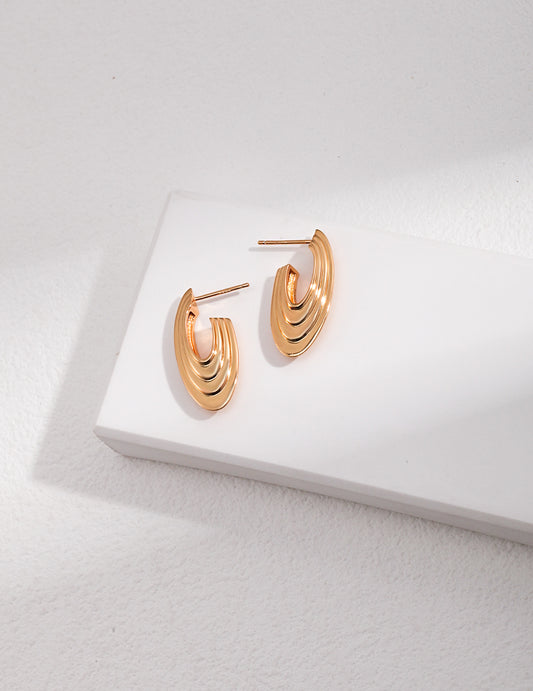 S925 Elegant French Design Earrings - Simple and Refined Beauty