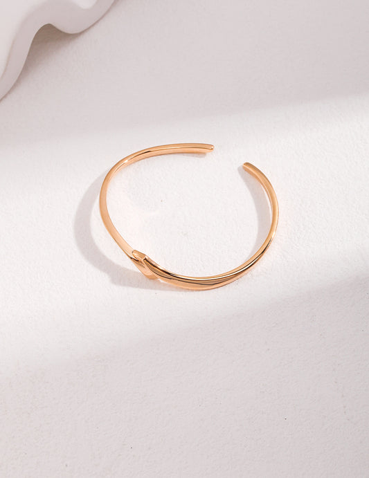 Sterling Silver 925 Simple Bangle: Elegant shine for everyday wear