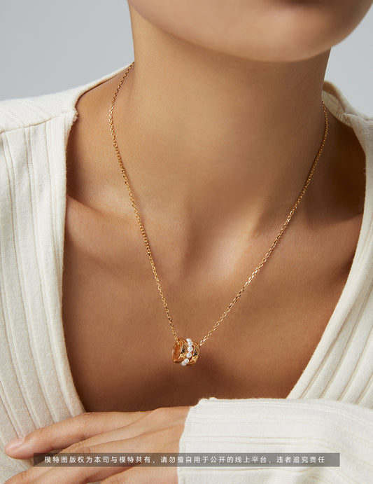 High-Quality Shell Pearl (Pearl-like) Sterling Silver 925 Elegant Necklace