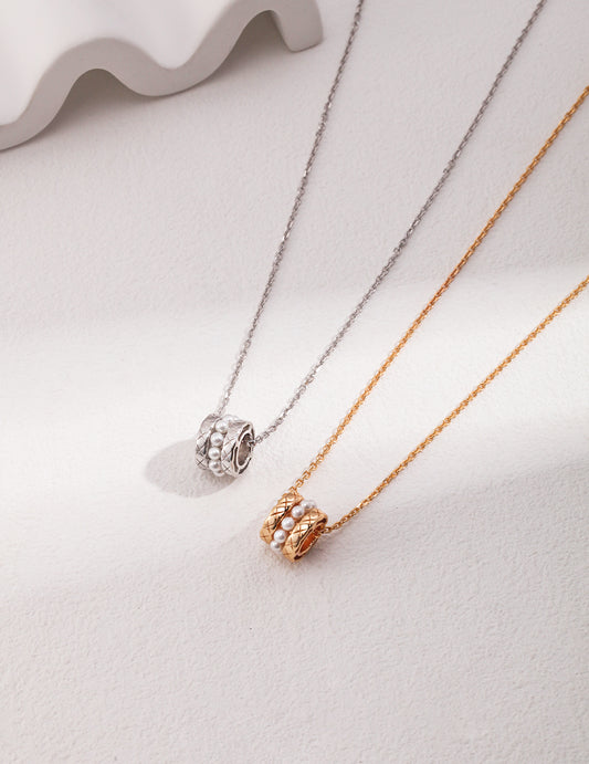 High-Quality Shell Pearl (Pearl-like) Sterling Silver 925 Elegant Necklace