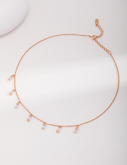Silver 925 Zirconia Necklace French Elegance