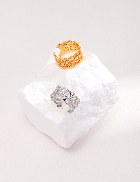 S925 Zirconia Vintage-Style Classic Design Ring