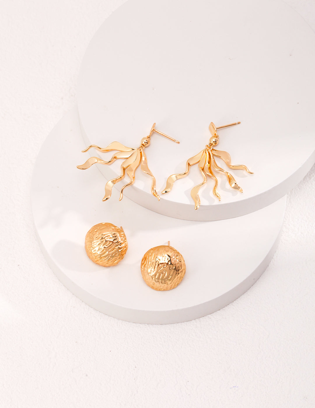 シルバー925 ニュアンスライン ピアス 金メッキ