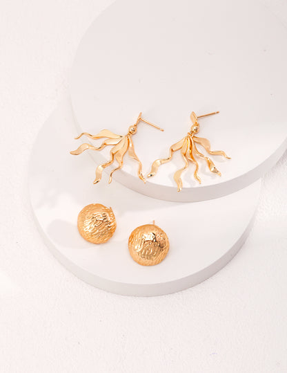 シルバー925 ニュアンスライン ピアス 金メッキ