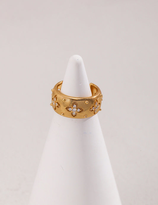 925 Sterling Silver Simple Zirconia Ring Elegant Shine