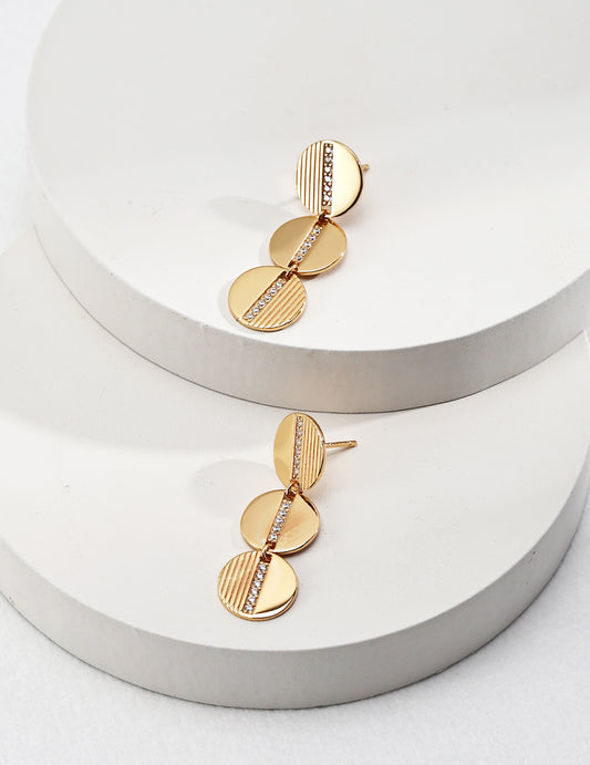 S925 Minimalist French Style Simple Silver Earrings