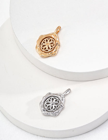 Sterling Silver 925 Vintage Style Pendant Top Minimalist Design