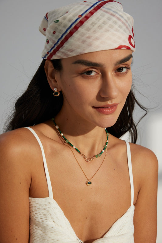 S925 Zirconia Simple Necklace Gold