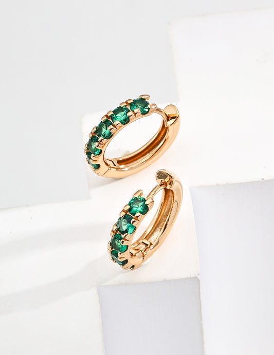 Sterling Silver 925 Zirconia Simple Stud Earrings - 2 Colors