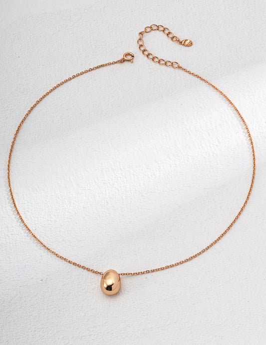 S925 シンプルペンダント ネックレス ヴィンテージゴールド 上品