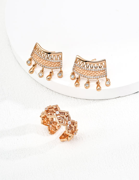 S925 Zirconia Design Ring - Vintage Style, Elegant Shine