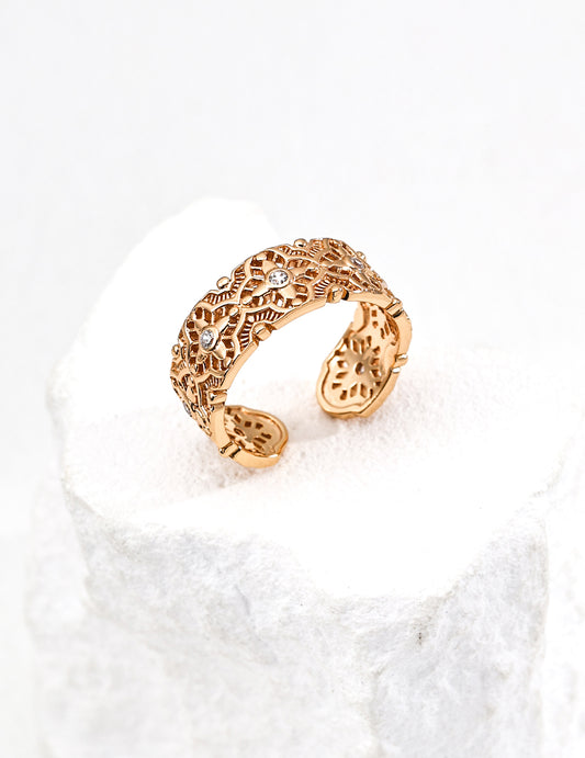 S925 Zirconia Vintage Design Ring Elegant Shine