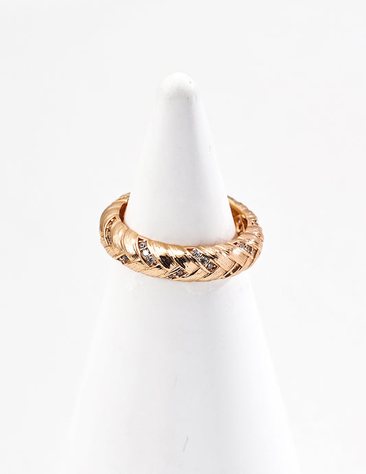 S925 Vintage Design Zirconia Ring Elegant Sparkle