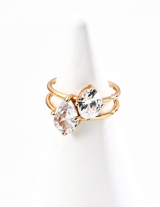 S925 Zirconia Simple Design Ring - Slender Look, 2 Colors