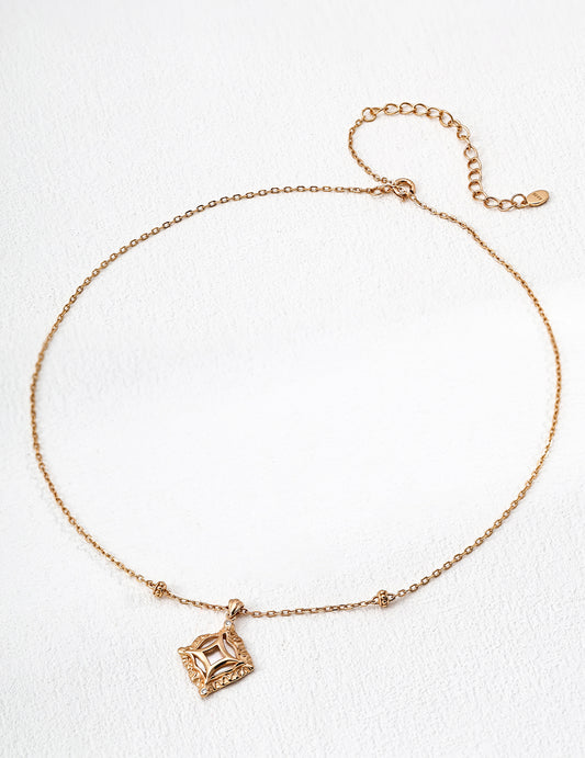 S925 Mother of Pearl x Zirconia Vintage Necklace