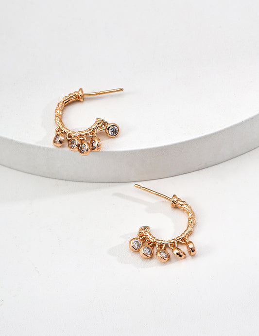 S925 Vintage-Style Zirconia Elegant Earrings - 2 Colors