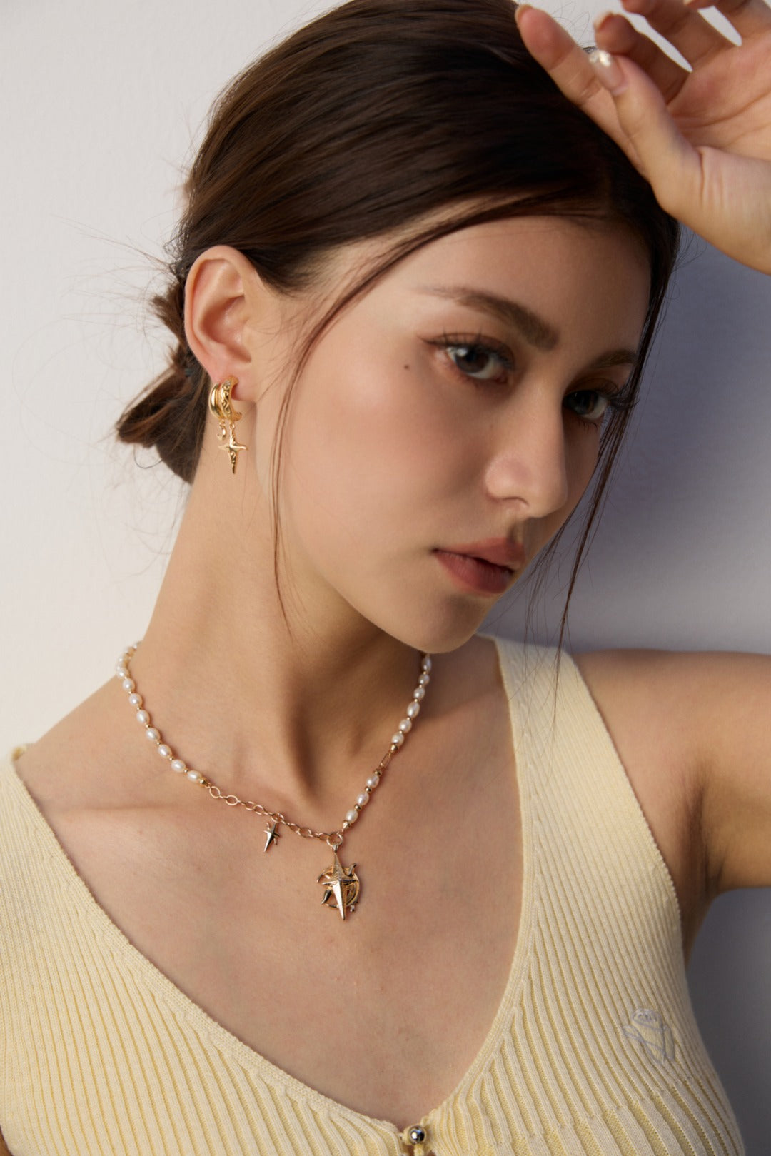 S925 ヴィンテージ ピアス ゴールド/シルバー