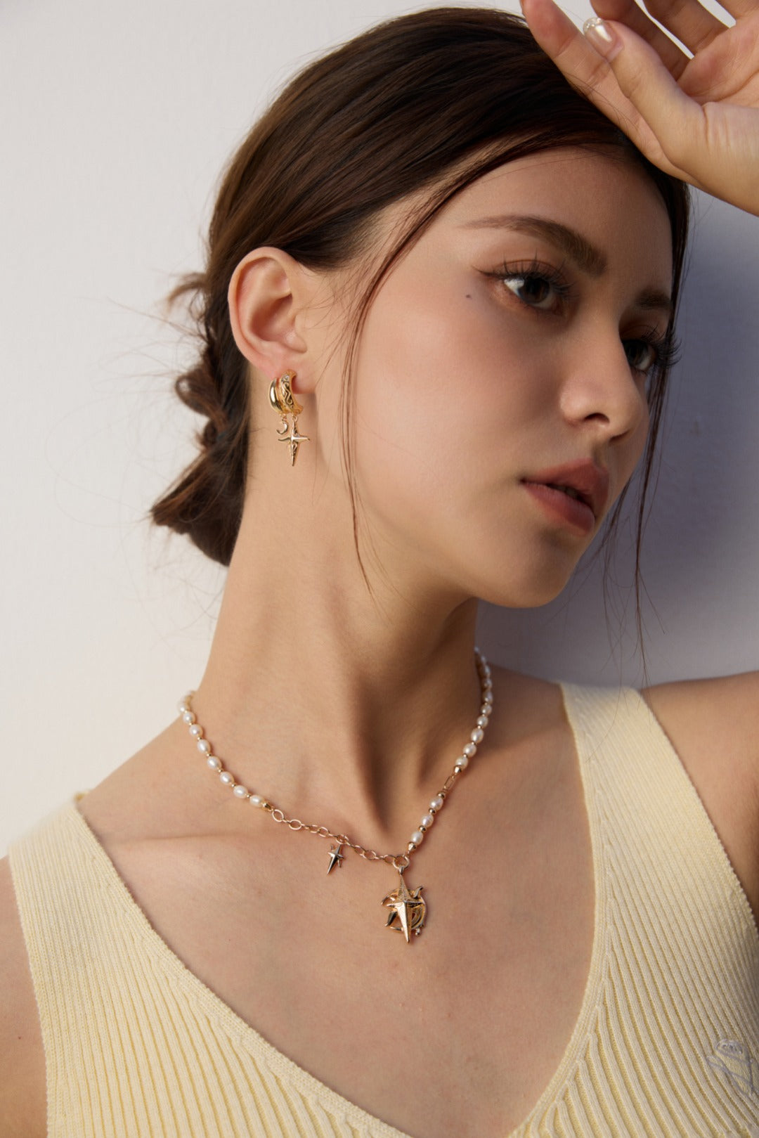 S925 ヴィンテージ ピアス ゴールド/シルバー
