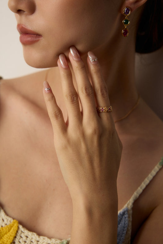 S925 Silver Zirconia Ring, Antique-Style, Vintage-Inspired Ring