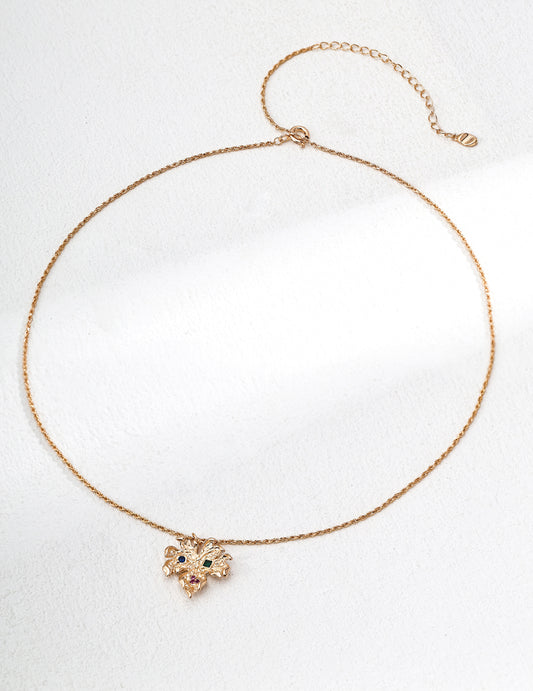 S925 Vintage Style Zirconia Pendant Necklace