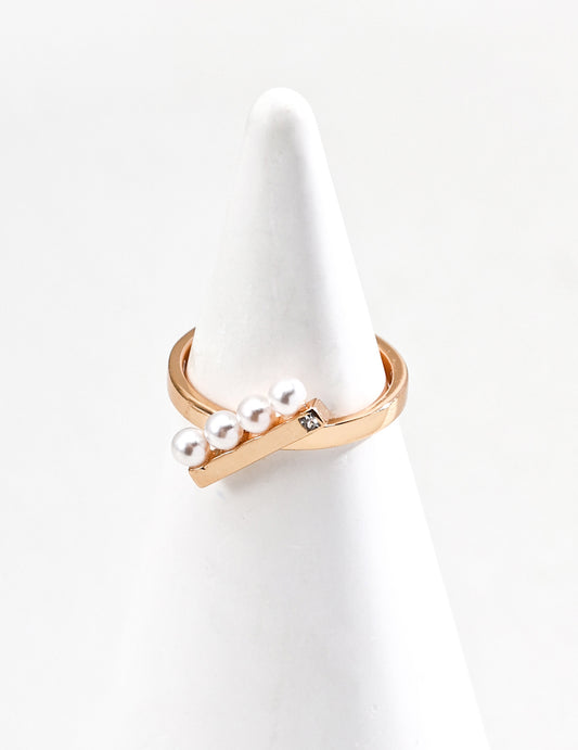 S925 Pearl-like Shell Pearl Simple Ring Elegant