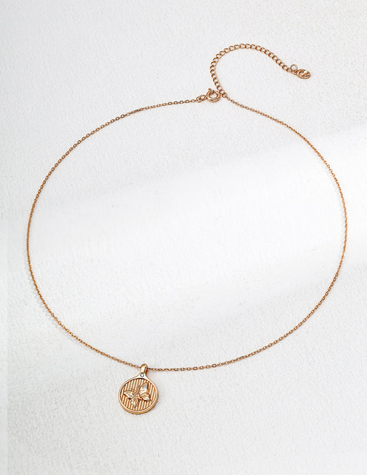 S925 Butterfly Zirconia Necklace - French Elegant