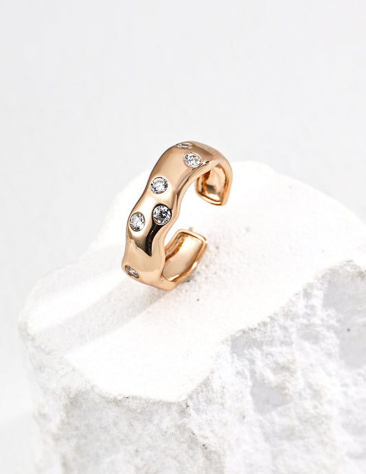 S925 Silver Simple Zirconia Ring