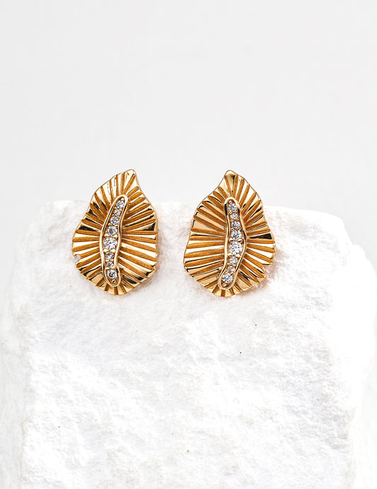 S925 Silver Vintage Design Zirconia Earrings
