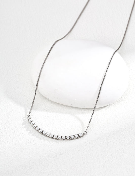 S925 Simple Shell Pearl Necklace - French Chic Style
