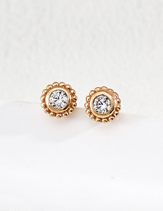 S925 シルバー ジルコニア ヴィンテージ風 ピアス クラシック