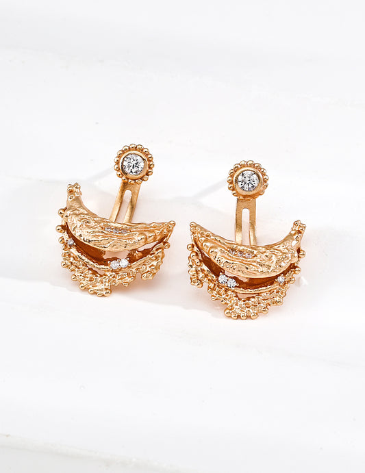 S925 シルバー ジルコニア ヴィンテージ風 ピアス クラシック