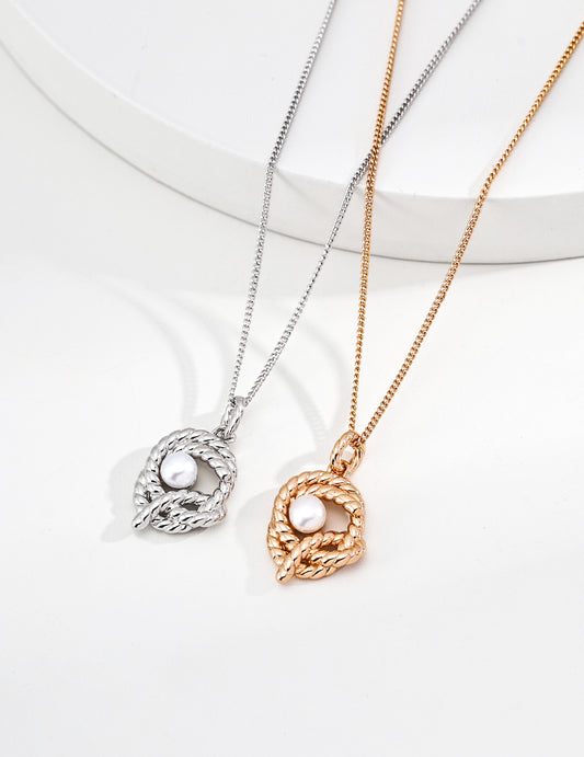 S925 Vintage Style Freshwater Pearl Design Necklace