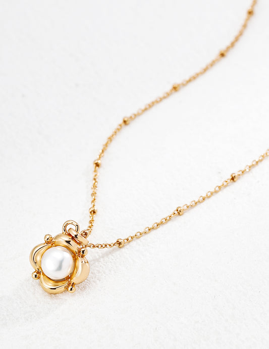 Freshwater Pearl 925 Silver Necklace Soft Luster Elegant