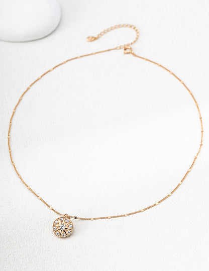 S925 Zirconia Necklace with Retro Design - Urban and Elegant Shine