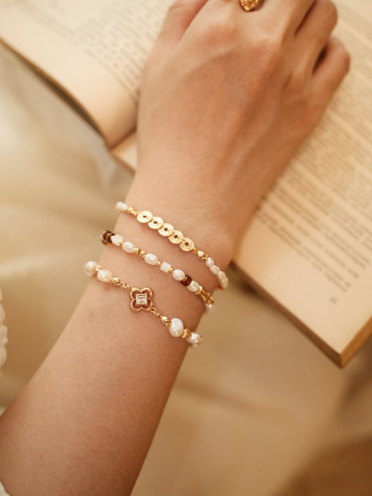 925 Sterling Silver Lapis Lazuli, Freshwater Pearl, and Mother of Pearl Bracelet: A Colorful Amulet