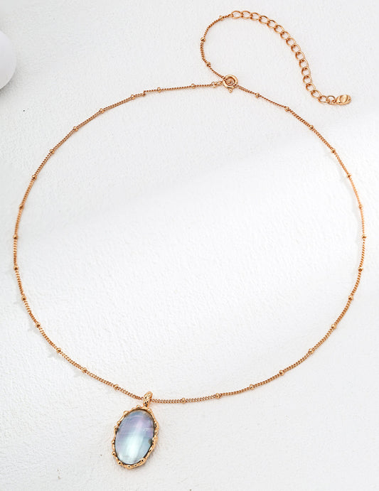 シルバーホースシェルネックレス D0531