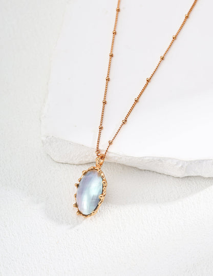 シルバーホースシェルネックレス D0531