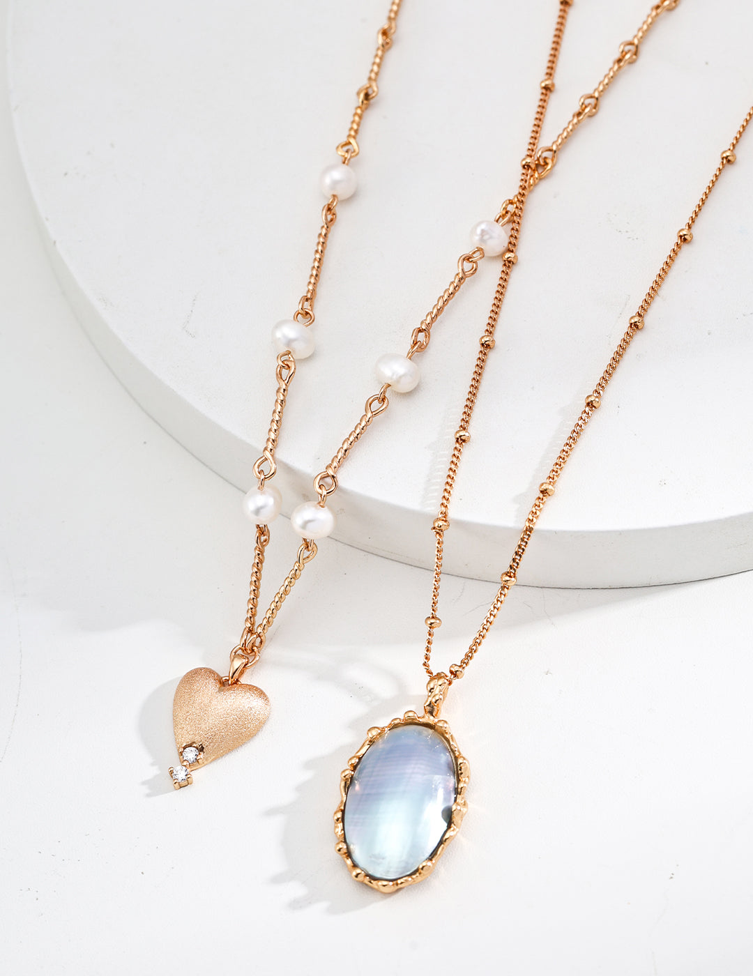 シルバーホースシェルネックレス D0531