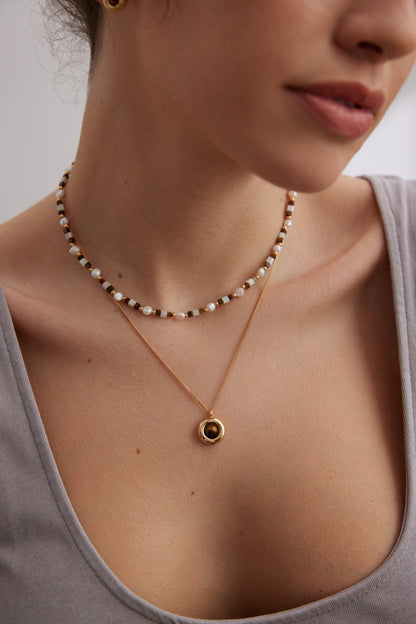 レトロゴールド ネックレス D0442